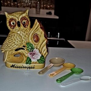 🦉Vintage Owl Measuring Spoon Mississippi🥄